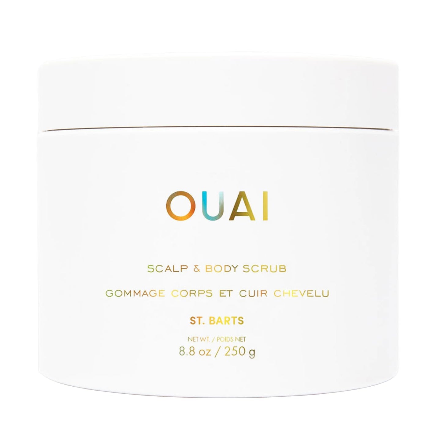 OUAI Scalp & Body Scrub, St. Barts - Exfoliating Body Scrub with Sugar & Coconut Oil Blend for Smooth, Moisturized Skin - Gentle Scalp Exfoliator for Removing Product Build Up (8.8 Oz)