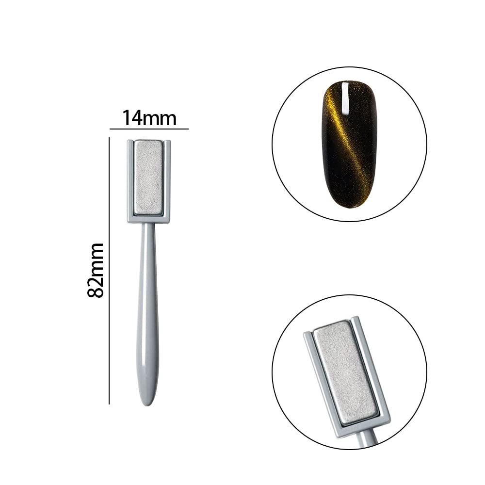 15 Pcs Nail Magnet Tool Set Magnet Plate Wand Board Magnetic Pen Stripe Nail Magnet Double Ended Magnet Wand Magnet Stick for Cat Eye Gel Polish Nail Art