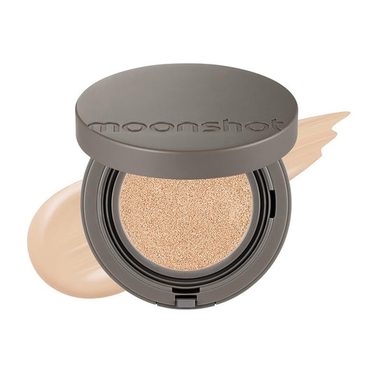 MOONSHOT KOREA Matte Fit Cushion Foundation Full Coverage Matte Finish, Breathable Makeup for Face, Long Lasting, Lightweight K-BEAUTY (21N Cosmic Vanilla, Matte Fit Cushion)