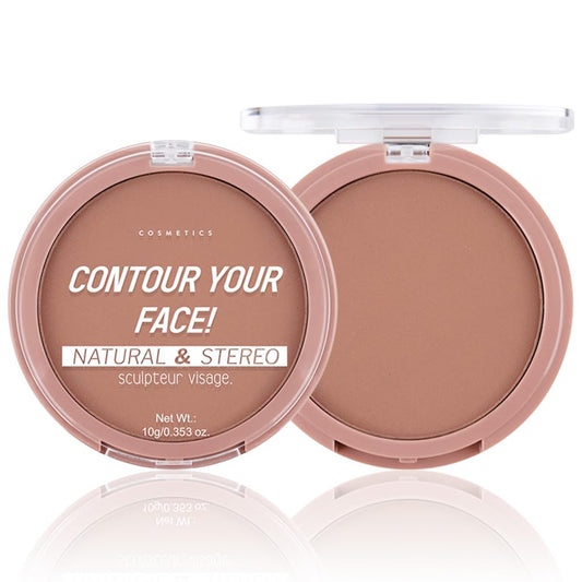 Natural Matte Warm Brown Cream Contour Palette – Lightweight, Blendable Monochrome Powder Base for All Skin Tones, Face Makeup for Women & Men, Vegan & Cruelty-Free, Paleta de Contorno en Crema Mate
