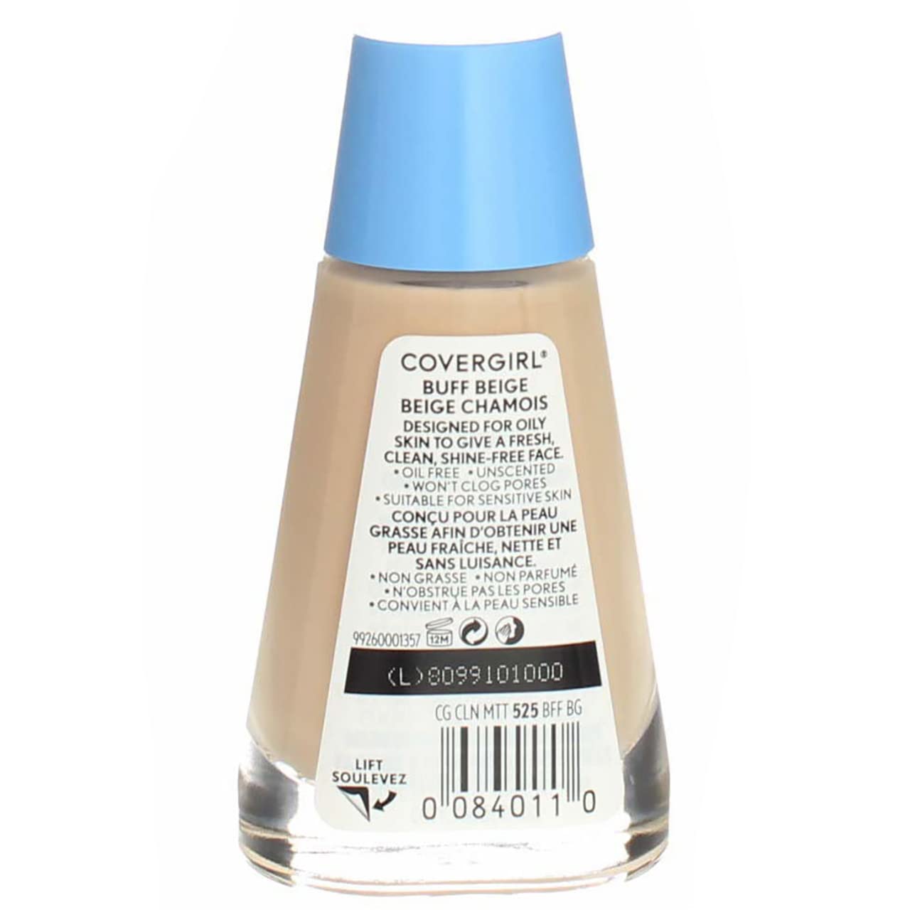 CoverGirl Clean Oil Control Liquid Makeup, Buff Beige 525 1 fl oz (30 ml)