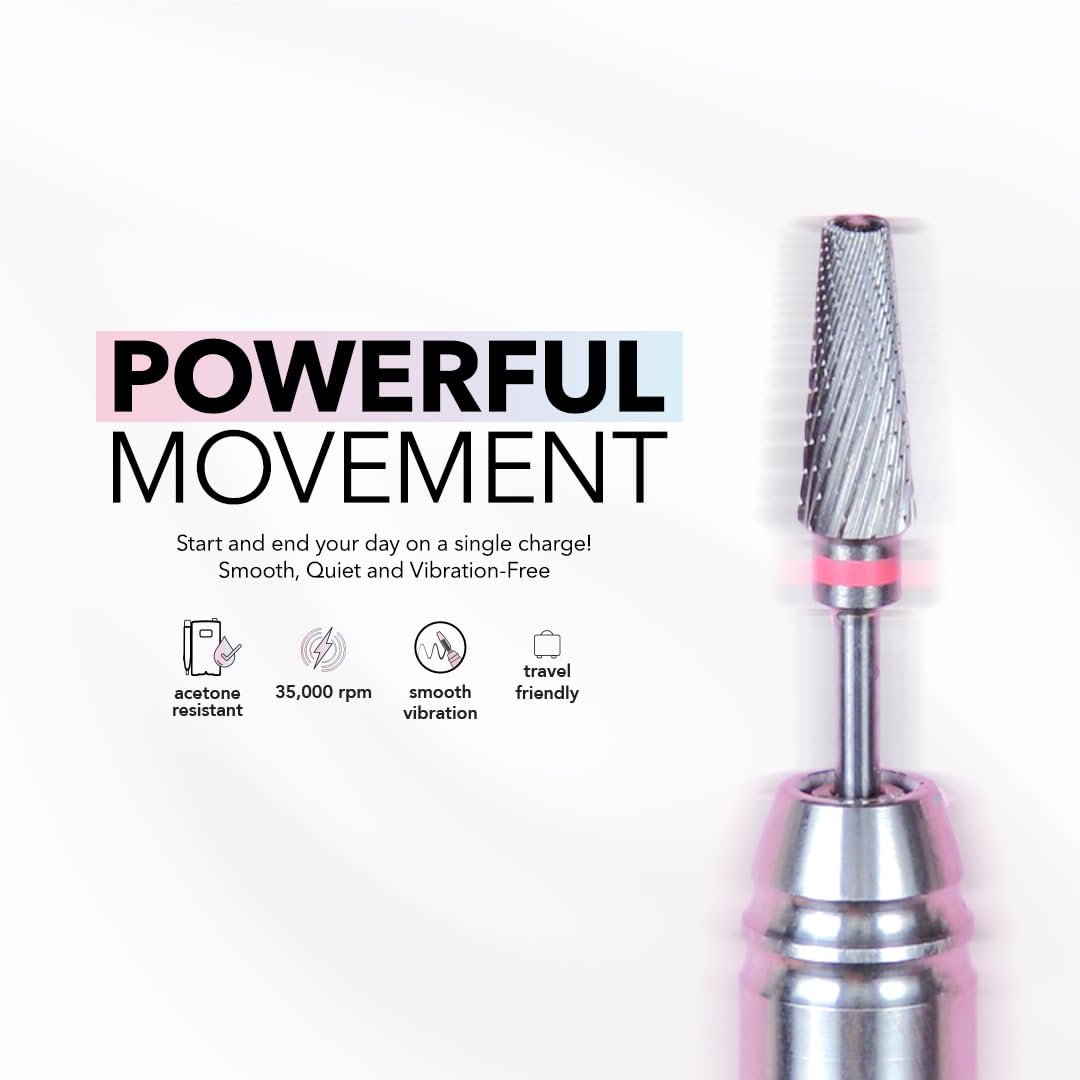 Kiara Sky Beyond Pro Nail Drill | Portable, Rechargeable & Cordless | White