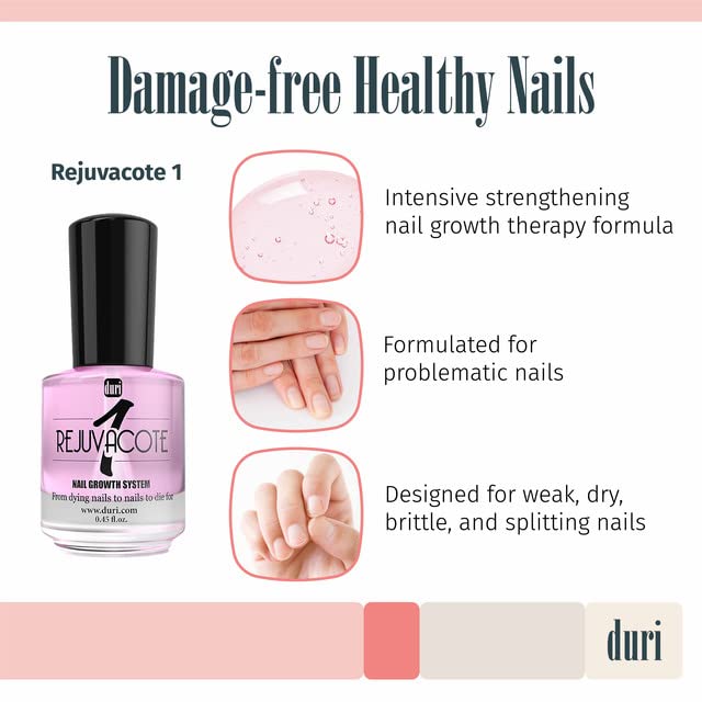 duri Rejuvacote 1 Nail Growth System and duri Drop'n Go Polish Drying Drops Combo