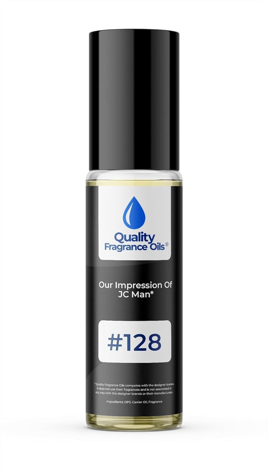 Quality Fragrance Oils' J. Choo Man Impression #128 | Long-Lasting Perfume Oil, Alcohol-Free, Strong Scent, 10ml Roll-On | Affordable Alternative to Designer Fragrances