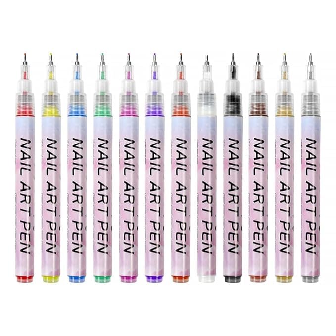 Nail Polish Pen, 1 PCS Nail Art Pen, Nail Pencil, DIY Drawing Painting Pen, for Nails DIY (Yellow 0.5mm)