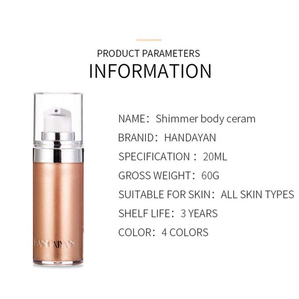 Body Face Luminizer Highlighter Cream Spray Liquid Bronzer Illuminator Glow Glistening Makeup Foundation Cheekbone & Blush Liquid Highlighter Bronzer Smooth Shimmer Glow Makeup(#2 Rose Gold)