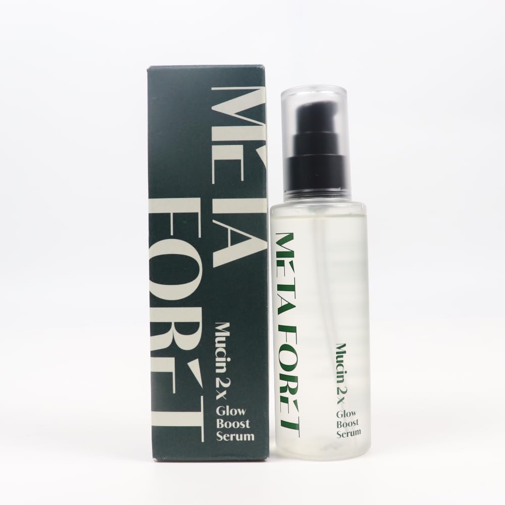 METAFORET Vegan Mucin 2x Boost Serum 3.38oz 100ml / Day and Night Face Moisturizer for Dry, Sensitive, Acne Prone Skin, Hydrating, Nourishing, Anti Aging