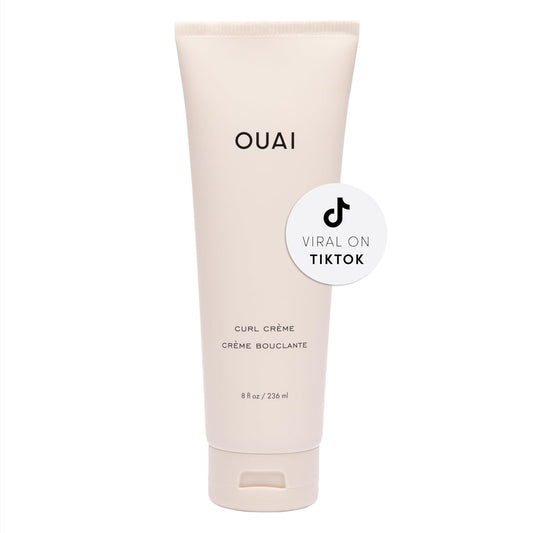 OUAI Curl Cream - Curl Defining Cream for Hydrated, Shiny Curls - Babassu and Coconut Oil, Linseed and Chia Seed Oil - Paraben, Phthalate, Sulfate and Silicone Free Curly Hair Products (8 Oz)