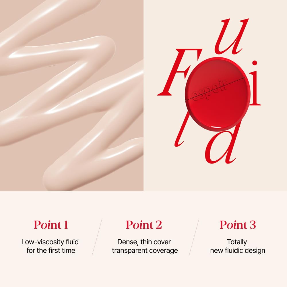 Espoir Be Velvet Fluid Foundation #23 Beige 1.05oz | Luxurious Velvet Finish | Thin, Dense Coverage Matte Foundation | Long-Lasting Hydrated Radiance Liquid Foundation | Korean makeup Foundation