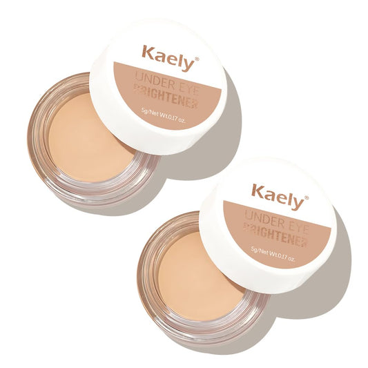 evpct 2Pcs under Eye Brightener, Nourishing Luminous under Eye Concealer Color Corrector for Dark Circles, Waterproof Naturactor Concealer Pot make up for face Eye Ring corrector de ojeras,10# Natural