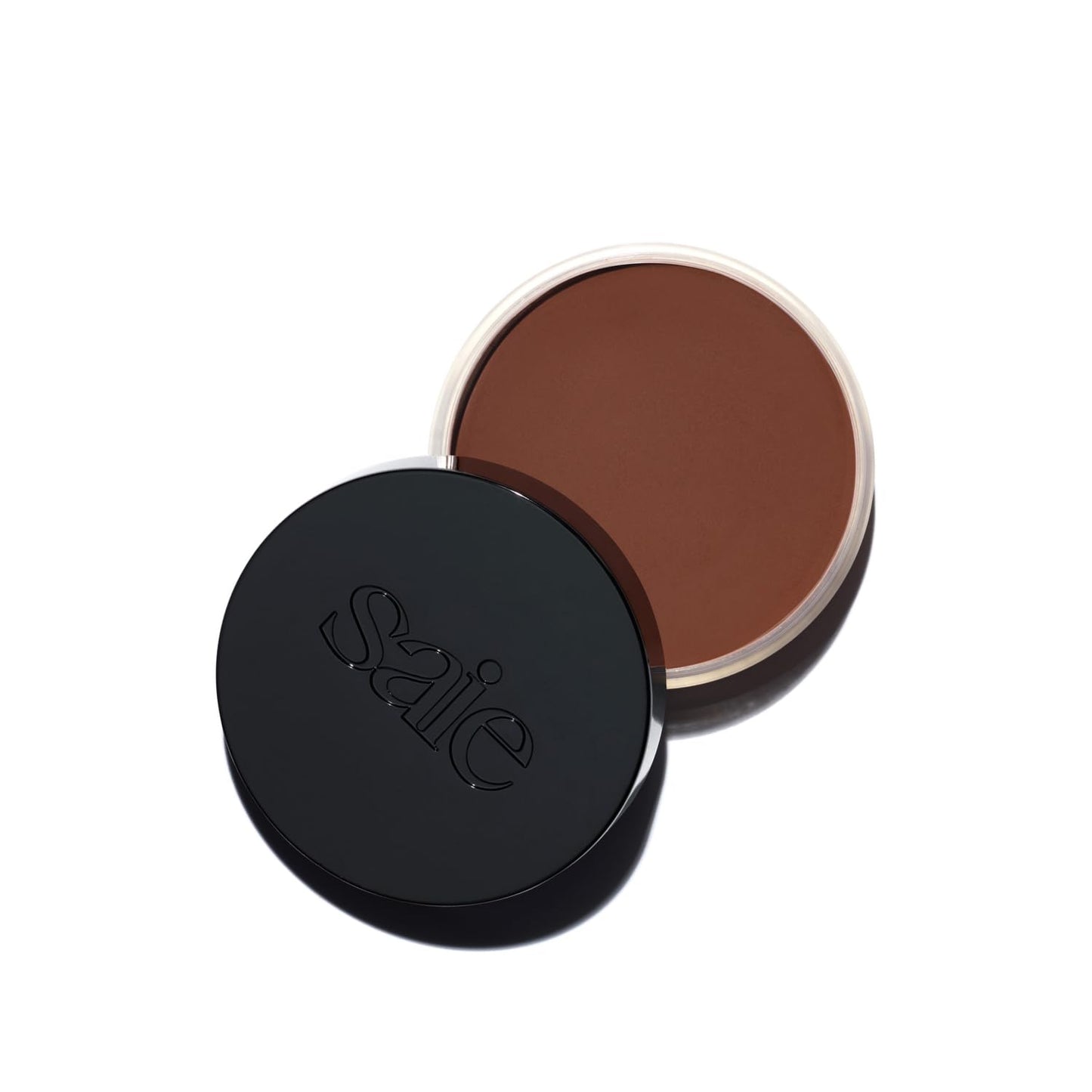 Saie Sun Melt Cream Bronzer - Buildable Balm Face Bronzer for Effortless Sculpting - Cream Contour Enriched with Vitamin C, Nourishing Skincare Ingredients & a Natural Finish - Deep Bronze (1 oz)