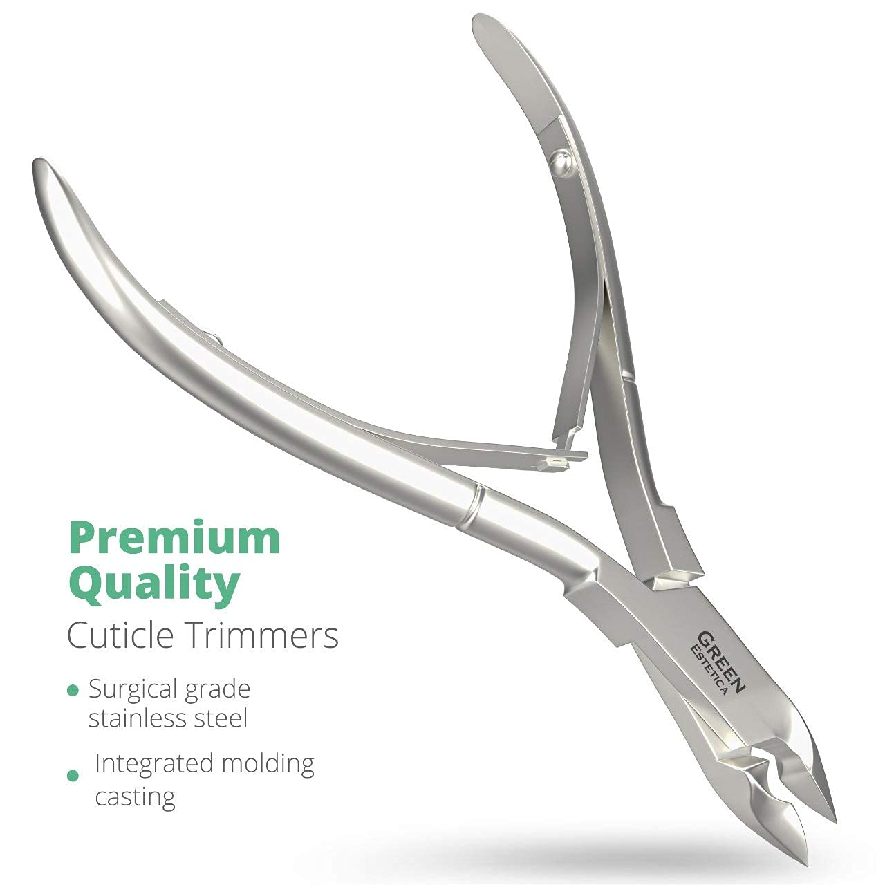 Professional Cuticle Trimmer Nail Cuticle Cutter Stainless Steel Cuticle Nippers with Sharp Blades of Cuticle Remover Clippers Manicure Tools Double Spring for Nail Care Pedicure Nail Tools (Silver)