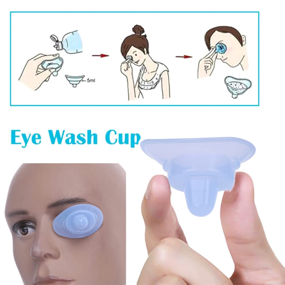 Soft Silicone Reusable Eye Wash Cup for Effective Eye Cleansing Eye Care Washing Cup Pack of 4