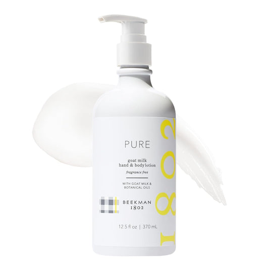 Beekman 1802 Goat Milk Lotion - Hydrates, & Softens Dry Skin, Body and Hand Lotion - With Shea Butter & Jojoba Oil - Lightweight, Non-Greasy, Cruelty-Free