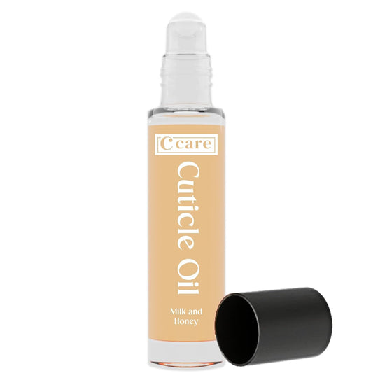 C CARE Milk and Honey Roll-On Cuticle Oil | Natural Revitalizing Hydrating Nail Oil For Repaired Cuticles Overnight | Remedy For Damaged Skin And Thin Nails | Paraben Cruelty Free Formula | 10ml