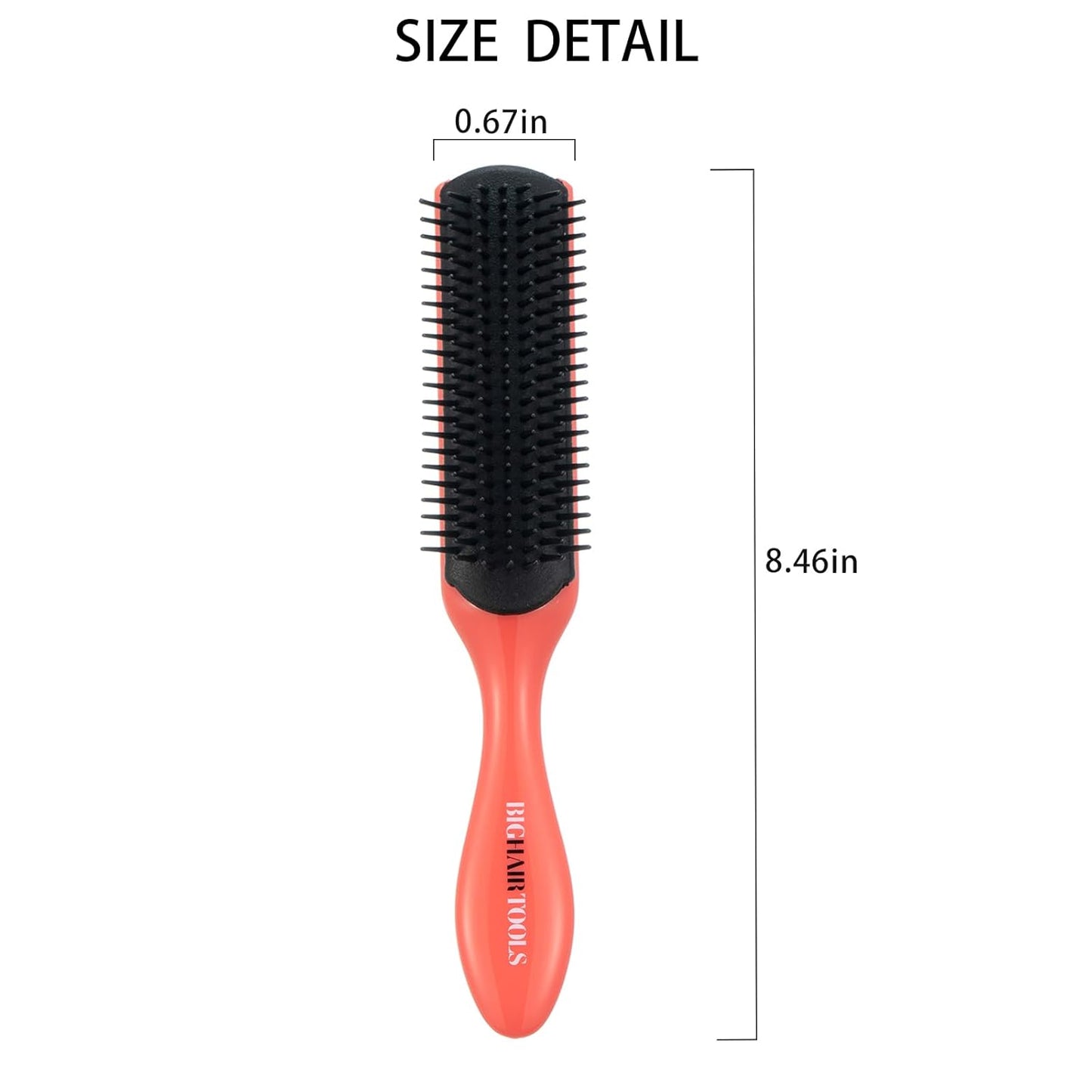 Big Hair Tools, Carbon Styling Brush, Withstand High Heat, Reduce Static for Curly, Wavy, Long, Thick Hair