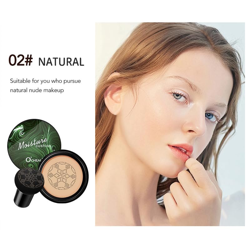 Mushroom Head Air Cushion BB Cream Foundation Cream for Face Makeup Concealer Cushion for Face Comestics Make Up Cushion Compact Ivory