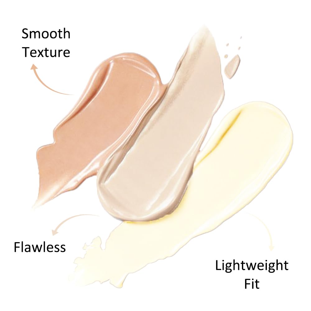 Kaely Tri Color Concealer Pot,Color Correcting Concealer for Dark Circles Spots,3 Color Cream Concealer Full Coverage,Foundation Contour Makeup Palettes,under Eye Brightener corrector de ojeras,03