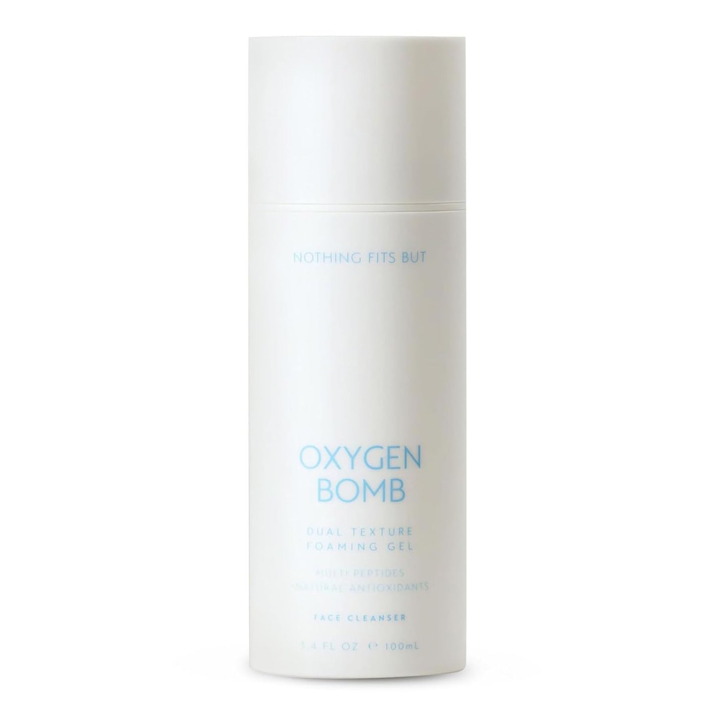 NOTHING FITS BUT Oxygen Bomb, Dual Texture Pore Purifying Foaming Gel Facial Mask & Cleanser, 3.4 Fl Oz (100 ml)