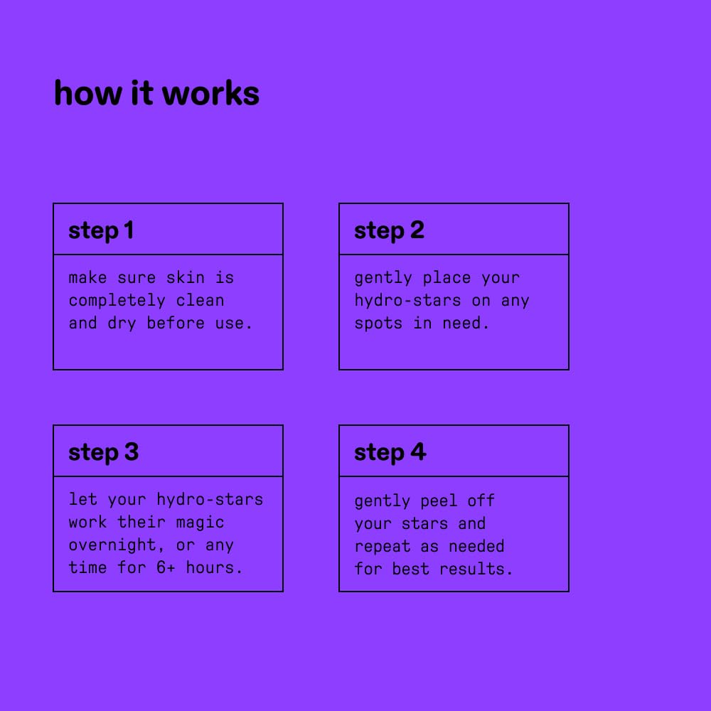 Starface Hydro-Star Recovery BIG PACK, Hydrocolloid Patches with Aloe Vera and Vitamin A, Helps Soothe and Protect Skin After Picking (96 Count)