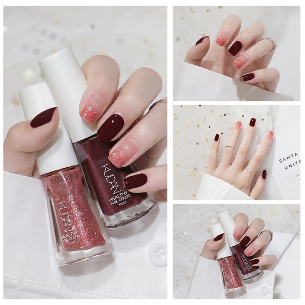 Nail Polish set - Nail Lacquer Quick Dry, Full Size, Vibrant, Colorful, Trendy, Glitter, Glossy, Metallic, Matte Nail Art Nail Shades (N16 Bright red, 52g)