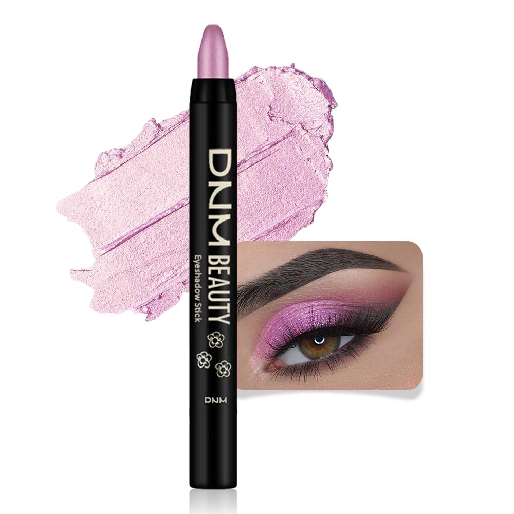 evpct Violet Pink Shimmer Cream Eye Shadow Brightener Sticks Set for Eyes, Violet Pink Shimmery Matte Pencil Eye shadow Applicator Stick Pen Palette Makeup Waterproof sombras en crema para ojos 07#