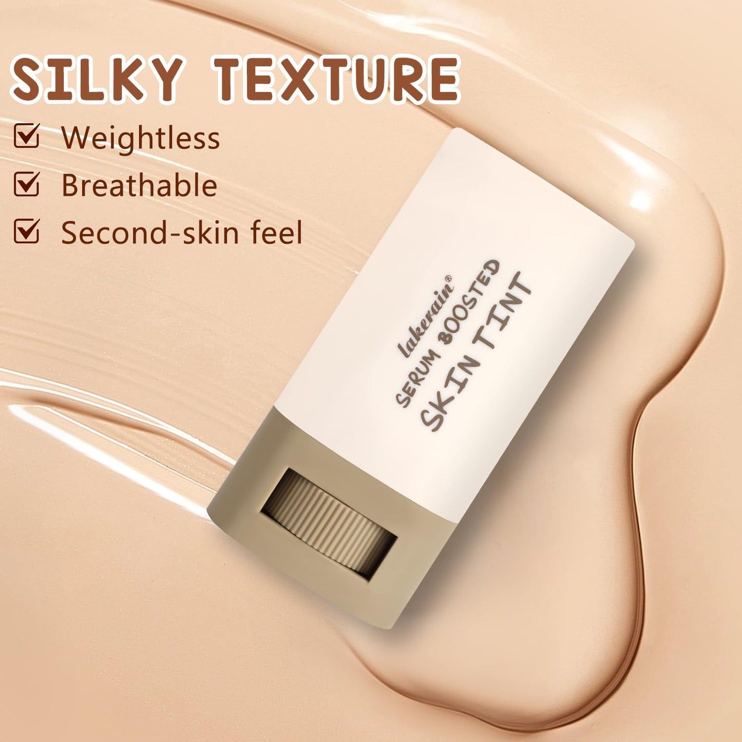 2PCS Foundation Stick Beauty Balm Serum Boosted Skin Tint, Solid Tinted Moisturizing Serum Contour Stick, Natural Fit, Moisturizing ＆ Concealing Foundation Sticks (#03)