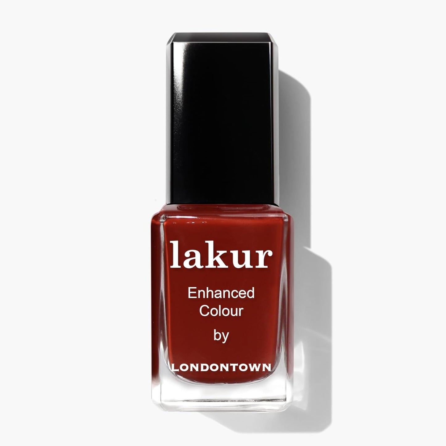 LONDONTOWN lakur Nail Polish - Chip-Resistant, Non-Toxic, Conditions & Hydrates Nails | Glossy Umber Red, You Autumn Know, .40 fl oz