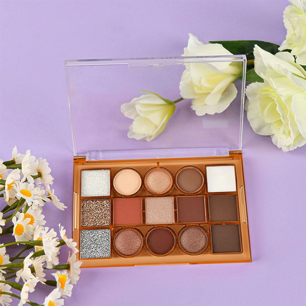 Eyeshadow Palette Makeup – Neutral Nude Matte & Shimmer Eyeshadow Palette, High Pigment Waterproof Glitter Eye shadow,Blendable Pink, Brown, Rose Gold Eye Makeup (F-01#, 1 Count (Pack of 1))