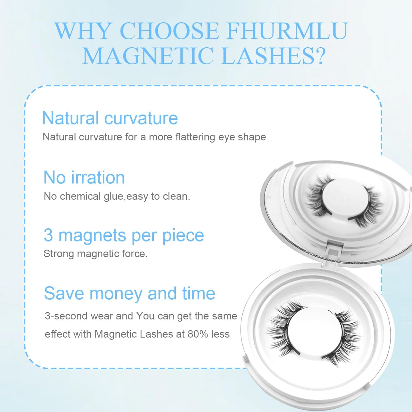 Ealra Craft Magnetic Eyelashes with Applicator,Reusable Magnetic Eyelashes Natural Look,Easy to Wear and Remove Soft Lashes kit No Glue Needed for Women(Fuller)