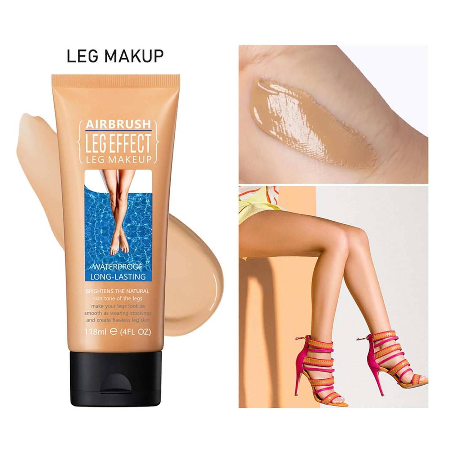 Leg Makeup Waterproof No Transfer, Leg Makeup Lotion, Body Makeup Waterproof Foundation, Leg Makeup for Varicose Veins Waterproof, Leg and Body Makeup for Tattoo Cover Up (Bronze)