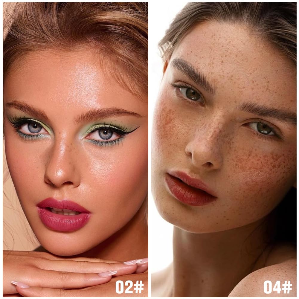 evpct 2Pcs Mauve Red & Nude Brwon Peel Off Lip Stain Tints, Matte Liquid Lipstick Lip Stain Long Lasting Waterproof for Women, Longwear Lipstick Peel Off Highly Pigmented Smudge-proof Easy to Apply