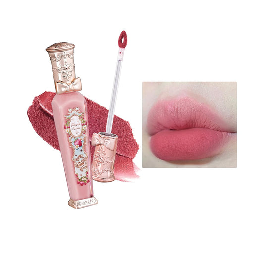 Flower Knows Strawberry Rococo Cloud Lip Cream,Velvety Matte Liquid Lipstick,Pink Lipstick,Long Lasting Lip Stain,Kiss-proof Blurred Lipstick for Girls&Women,0.12 Fl Oz(S05 Tiny Tulip)
