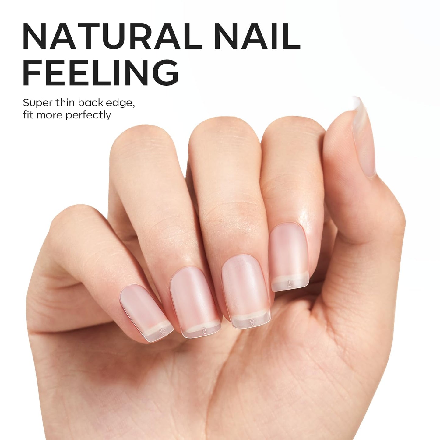 modelones Extra Short Square Fake Nail Tips - 510Pcs Full Matte Gel Tips Pre-shaped Full Cover Clear Acrylic Gel Kit False Press on Nails for Extension DIY Salon 15Sizes