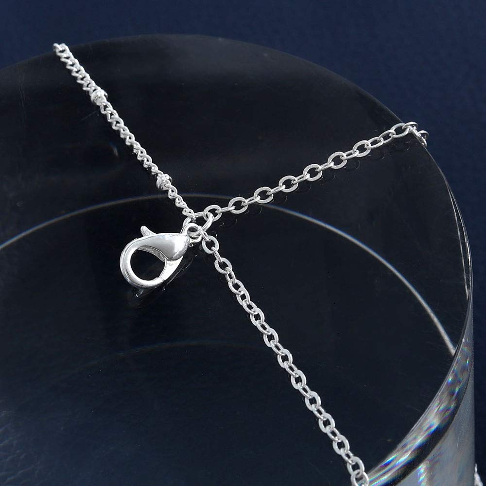 Boho Layering Disc Pendant Necklace Silver Jesus Choker Necklaces Beaded Chain Jewelry Adjustable for Women and Girls