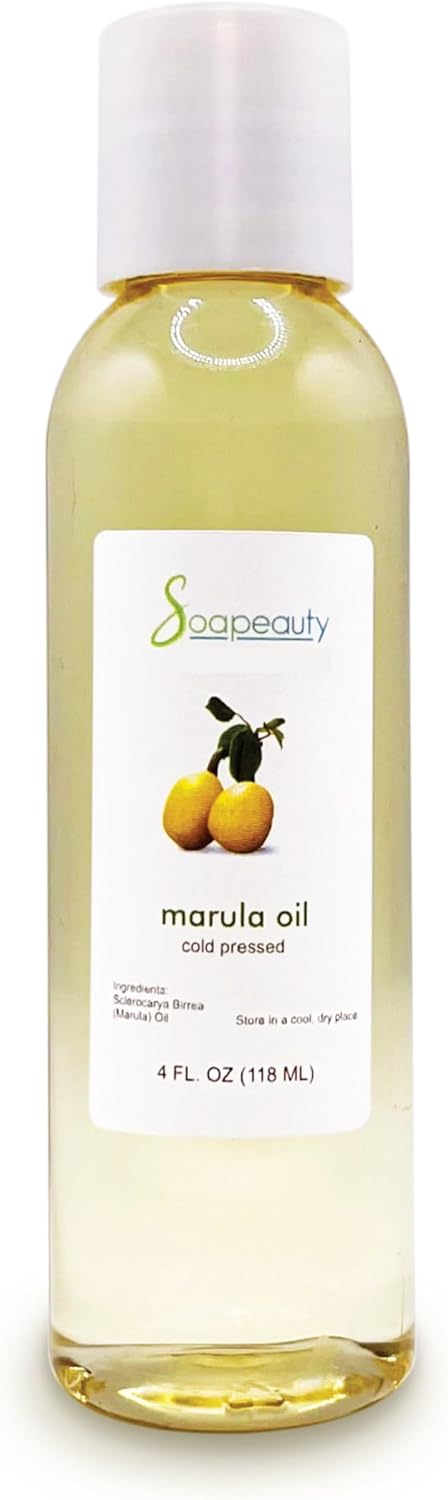 Marula Oil by Soapeauty | 100% Pure & Natural, Cold Pressed, Rich in Vitamin E & Omega Fatty Acids | Best for Skin, Hair, Face, Nails, and Soap Making | 4 fl oz