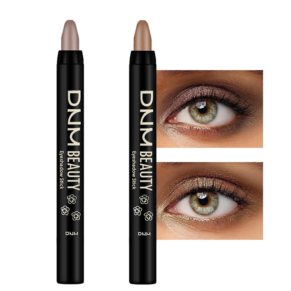 Kaely 2Pcs Cream Eyeshadow Sticks Set for Eyes Waterproof,Taupe Shimmer & Bronze Shimmer Matte Eye shadow Stick Pencil Pen Bulk sombras en crema para ojos 19+20