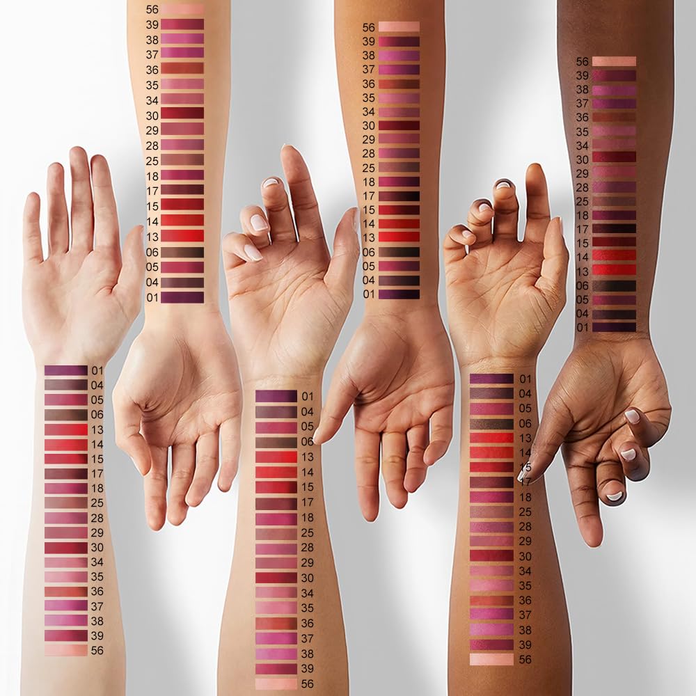 evpct 1Pcs Neutral Mauve Matte Lip Liner and Liquid Lipstick Stain Makeup Set for Women, Mauve Long Lasting Smudge Proof Lipstick labiales matte mate larga duracion listip 24 hours originales, 34#