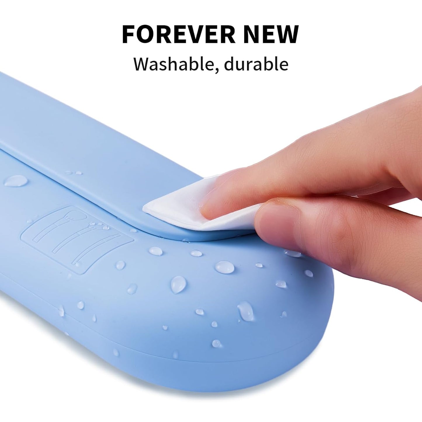 Silicone Makeup Brush Holder Travel Cosmetic Bag：Soft Portable Cosmetic Face Brushes Holder with Upgrade Anti-Fall Out Magnetic Closure, Large Travel Makeup Brush Case - Blue