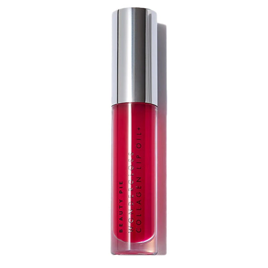 Beauty Pie Wondergloss Collagen Lip Oil + Cherryo 0.13 fl oz – Hydrating, Plumping, Non-Sticky Lip Gloss Oil with Collagen AC Micro-Vectors, Cherry & Hibiscus Oils