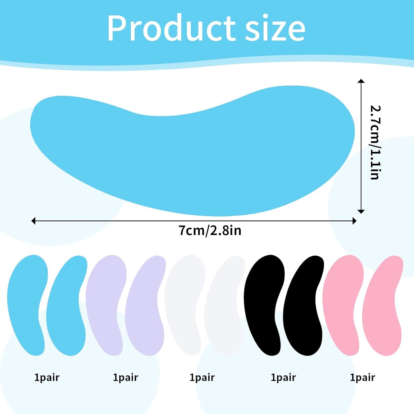 5Pairs Reusable Under Eye Patches,Reusable Eye Gel Pads,Under Eye Patches Reusable with Skincare Effects for Eyes, Reduces Wrinkles and Fine Lines