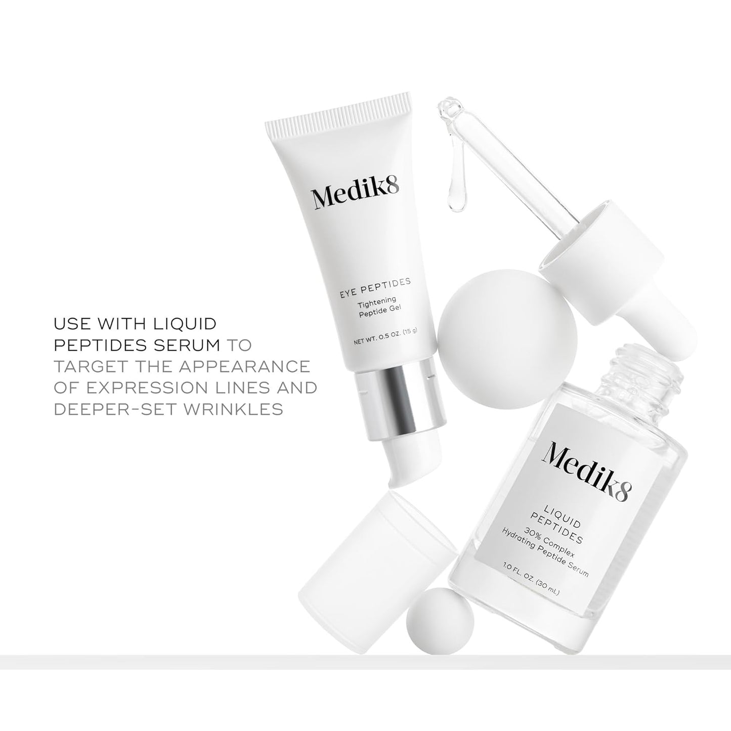 Medik8 Eye Peptides Gel - Daily Under Eye Gel - Anti Aging Serum - Hydrating Serum Gently Smooths Bags and Wrinkles - Vegan and Gluten Free - 0.5 oz