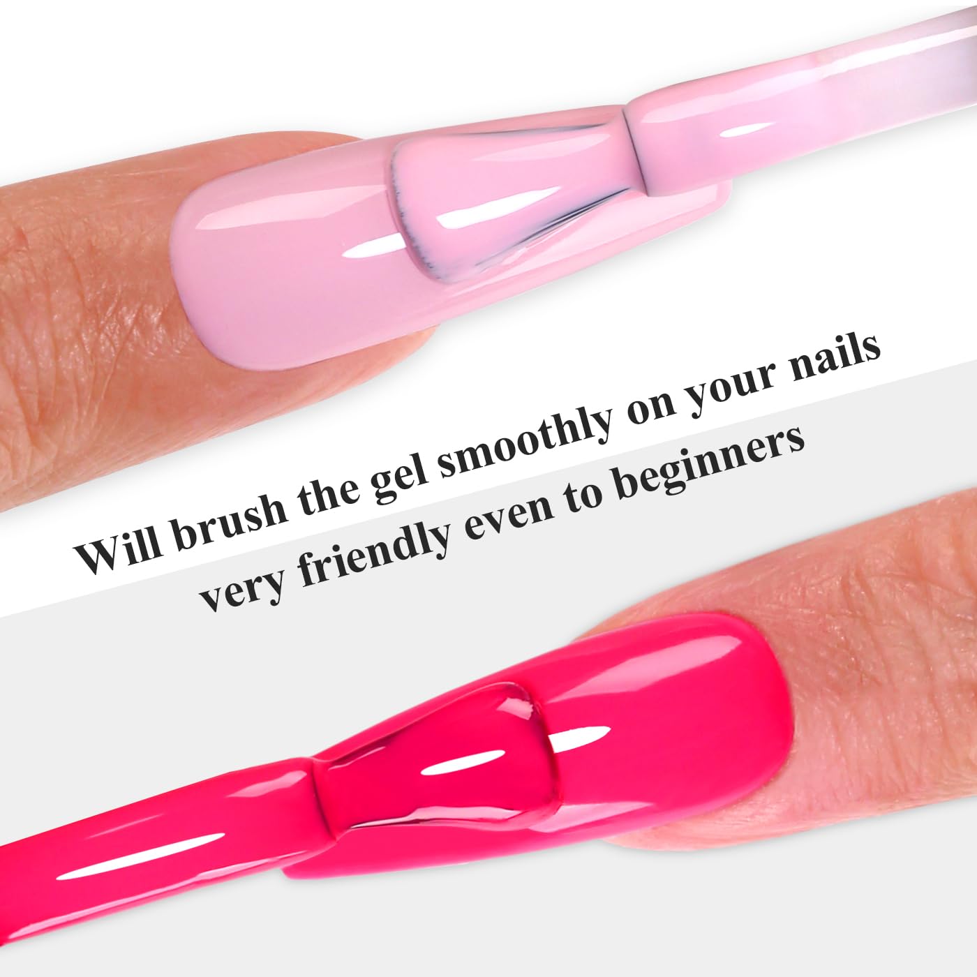Imtiti Gel Nail Polish Kit, 2 Pcs 10ml Hot Pink & Macaron Pink Colors Gel Polish Soak Off UV LED Spring Summer Pink Gel Polish Nail Art Manicure Salon DIY Design Gel Nail Kit