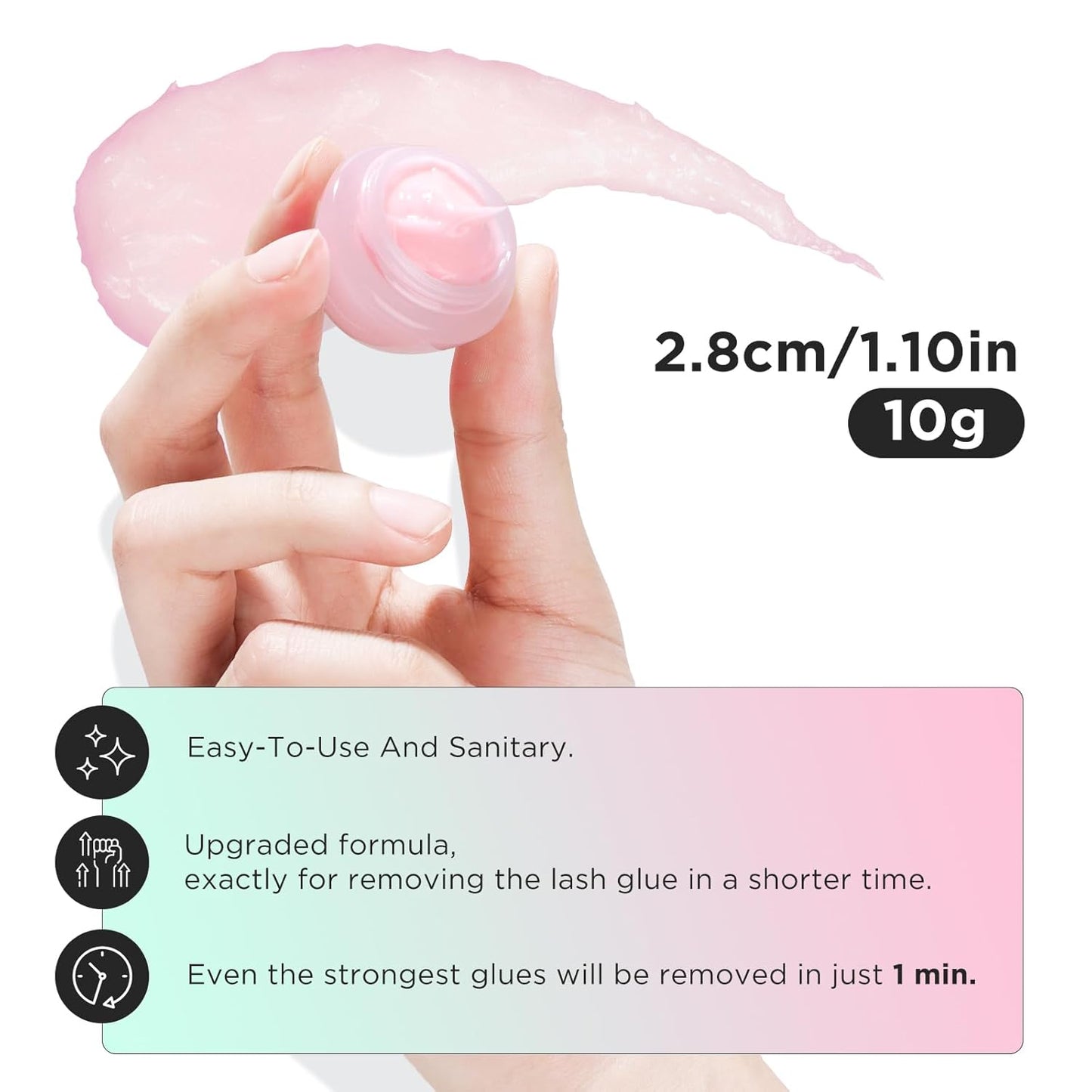 LASHVIEW Eyelash Extension Remover Cream, Light Lily Flavor Cream,Eyelash Adhesive Remover, Professional Eyelash Extensions Remover for Salon,10g
