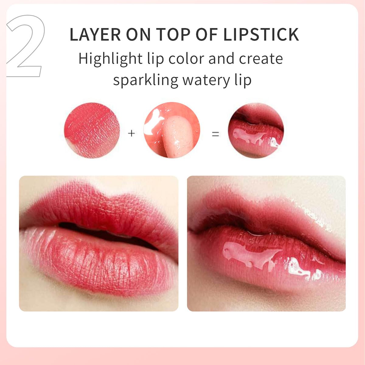 Lip Glow Oil Long Lasting Plumping Transparent Lip Balm Moisturizing Lip Oil Repairing Lip Lines and Prevents Dry Cracked for Lip Care and Dry Lips (Set-B)