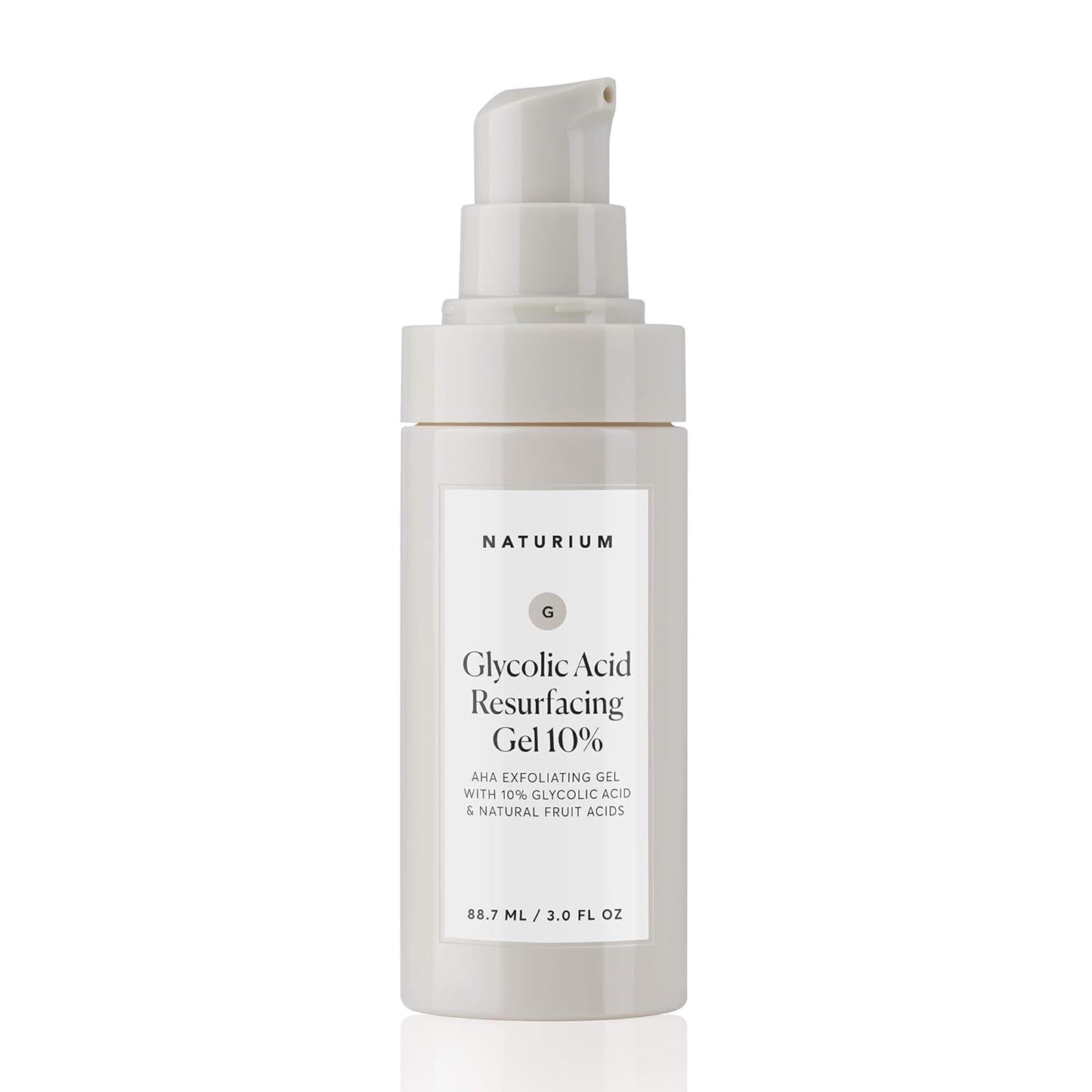 Naturium Glycolic Acid Resurfacing Gel 10%, AHA Exfoliating Gel with Natural Fruit Acids, 3.0 oz
