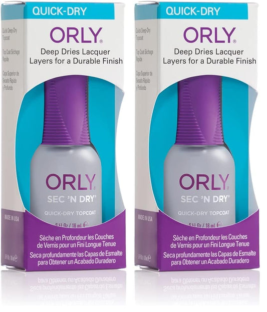 Orly Nail Dryer, Sec'n Dry, 0.6 Ounce (Pack of 2)
