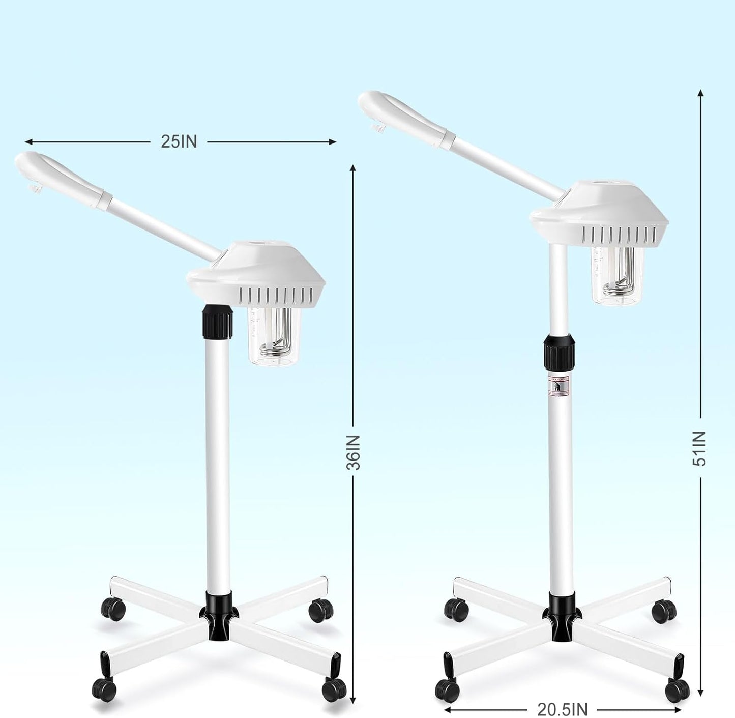 Professional Facial Steamer for Atomization Humidifier Atomizer, Adjustable Height and Angle, Face Steamer Clean Skin Firming Pores and Moisturizing Suitable for a Beauty, Spa, at Home