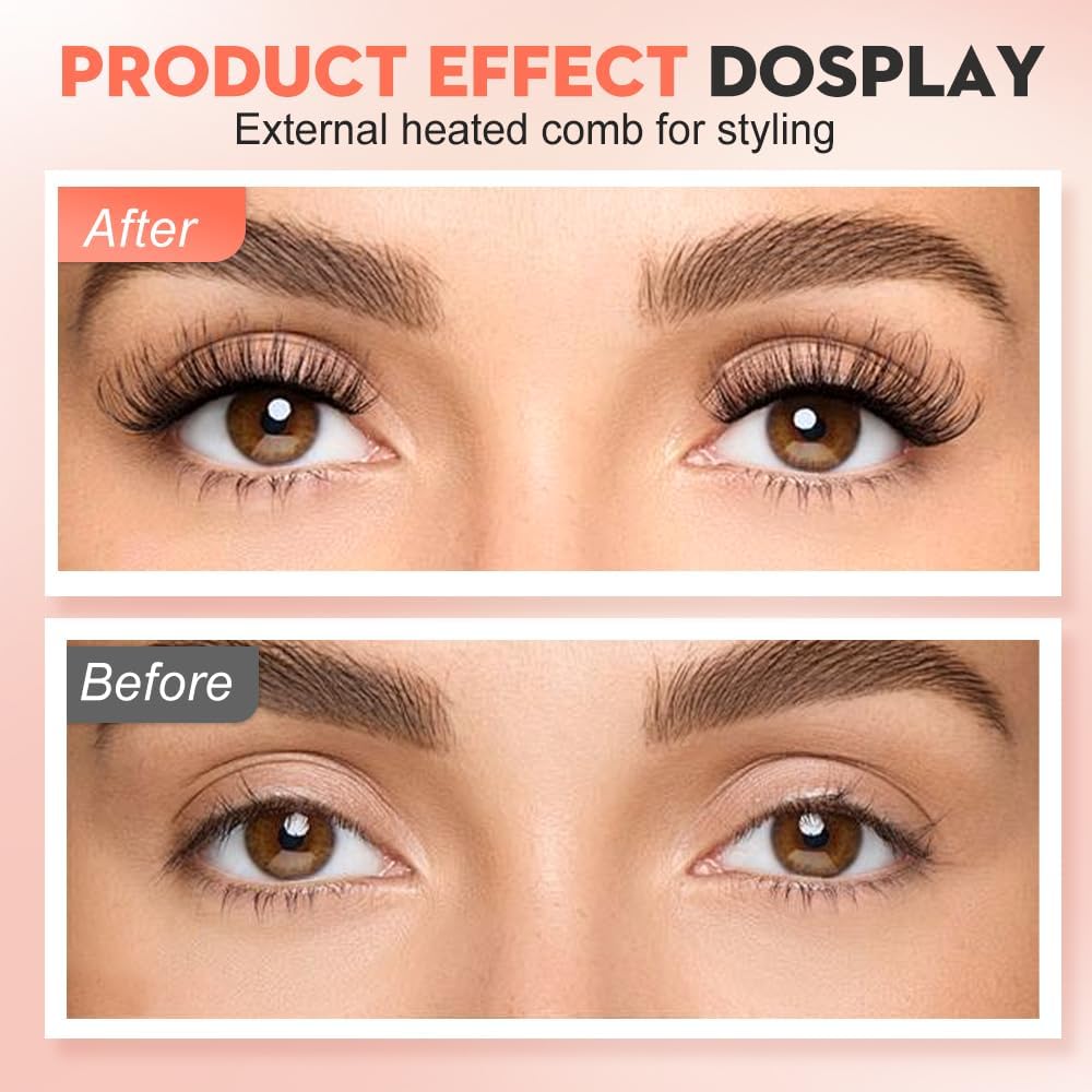 Heated Eyelash Curler, 2025 New Electric Eyelash Curler, Portable USB Type-C Makeup Tools for Travel,Women (White*1)