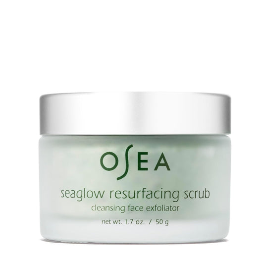 OSEA Seaglow Resurfacing Face Cleanser and Scrub 1.7 oz - 2-in1- For All Skin Types - Facial Exfoliator and Cleanser - Clean Beauty - Vegan Skincare